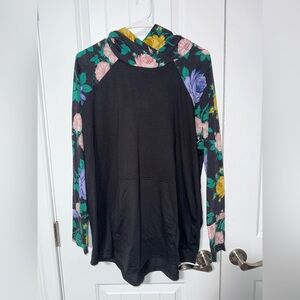 LuLaRoe Amber Black Floral Hoodie